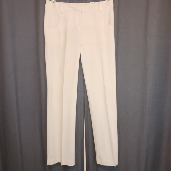 Mossimo Cream Stretch Straight leg Dress Pants Size 2 Office Career Y2k - Picture 1 of 5